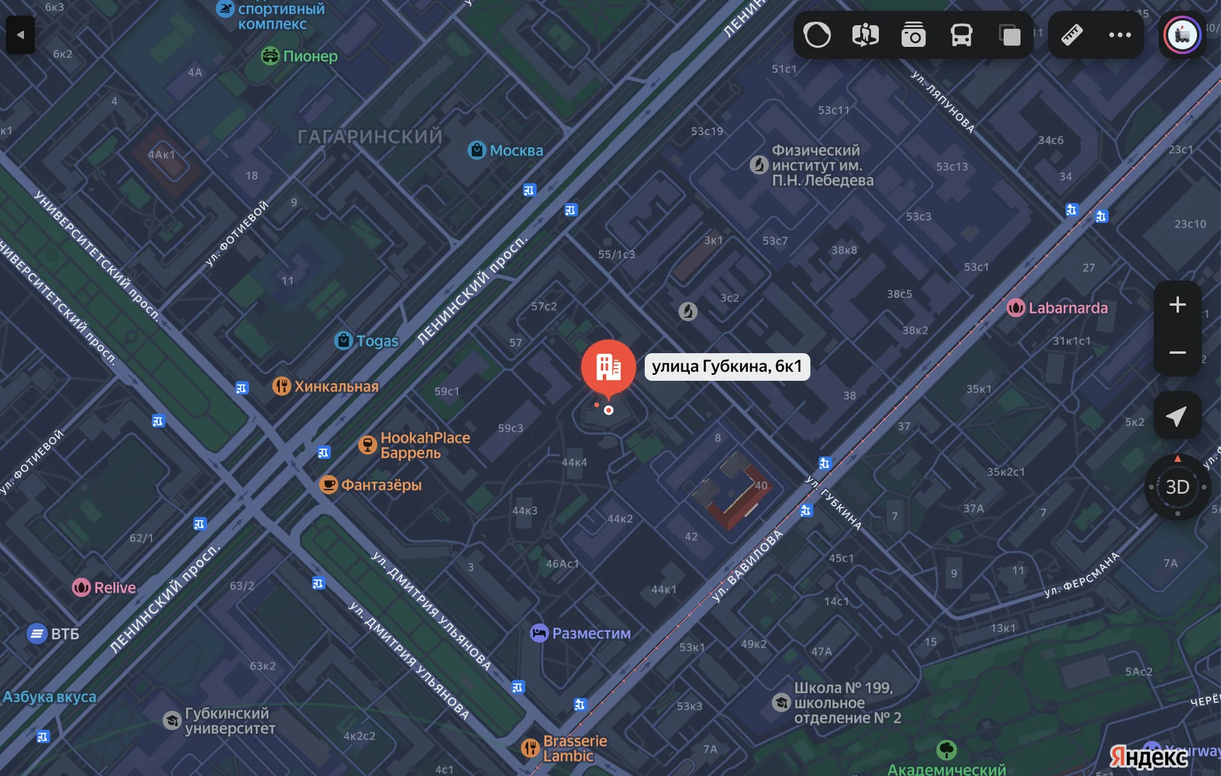 Карта: г. Москва, п. Коммунарка, ул. Липовый парк, 2А